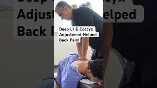 Deep L1 amp Coccyx Adjustment chiropractic shorts [upl. by Nairrot501]