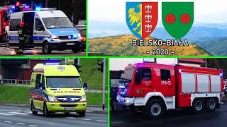 Podsumowanie 2020rAlarmowe 20 minut  Bielskie służby Pogotowie Straż Pożarna Policja [upl. by Oidacra878]