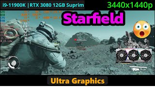 i911900K  RTX 308012GB  DDR416GB  Starfield test Ultra 3440x1440p [upl. by Eardnoed]