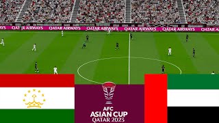 طاجيكستان 6 vs 4 الإمارات العربية المتحدة Penalty AFC 2024  محاكاة ألعاب الفيديو PES 2021 [upl. by Cornia]