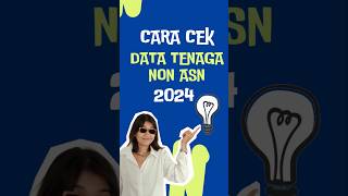 CARA CEK DATA TENAGA NON ASN 2024 UNTUK DAFTAR PPPK LEWAT SSCASN pppkguru sscasn2024 [upl. by Korry]