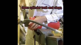 refilling fire extinguisher with dry chemical powder [upl. by Tome]