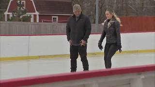 Downers Grove dad builds massive backyard ice rink for his kids [upl. by Oine]