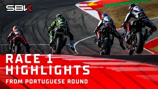 HIGHLIGHTS from Race 1 at Portimao ✈️  2024 PortugueseWorldSBK 🇵🇹 [upl. by Clerk]