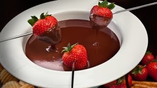 Easy Chocolate Fondue  How to Make The Easiest Way [upl. by Akehsyt652]