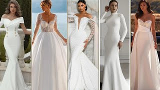 100 Stunning Wedding Dress Styles Aline Mermaid High Neck Detachable Skirts amp Sheath Dresses [upl. by Niuqram]