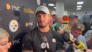 Steelers QB Mitch Trubisky Not Concerned With Being Cautious [upl. by Nahgem]