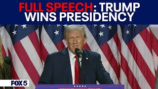 FULL SPEECH Trump projected winner of 2024 presidential election [upl. by Epoillac214]