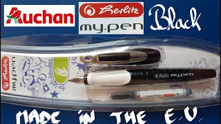 HERLITZ My Pen Black Fountain Pen Review [upl. by Elyrpa]