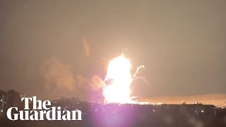 Large explosion in Crimea as Ukrainian airstrike hits Russian warship [upl. by Nomi263]