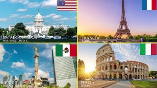 CAPITALES DEL MUNDO y sus países👉Aprende los nombres de todas las capitales✈️ [upl. by Madancy]