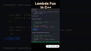 C  Tips Lambda Functions in C cpp coding shorts [upl. by Nuarb850]