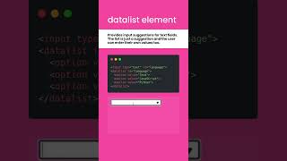 The datalist element is a native HTML way to create input suggestions [upl. by Kenaz150]