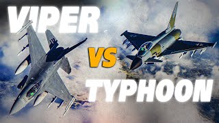 F16C Viper Vs Eurofighter Typhoon EF2000 DOGFIGHT  Digital Combat Simulator  DCS [upl. by Kirsti6]