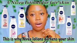 THIS IS WHY NIVEA BODY LOTION KEEPS MAKING YOU GO DARK BEST NIVEA BODY LOTIONS FOR FAIR SKINnivea [upl. by Sokil]