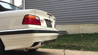 BMW E36 M52 OBX Exhaust Sound Startup 328i Convertible [upl. by Anivram]