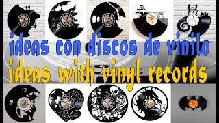 Ideas con Discos de Vinilo  Ideas with Vinyl Records [upl. by Esinet37]