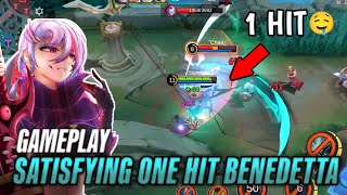 SATISFYING BENEDETTA 1 HIT DAMAGE 🤤  MOBILE LEGENDS [upl. by Nesahc]