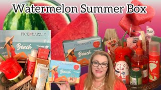 Unboxing Watermelon Summer Box de la PickN Dazzle și colecția mea de produse cu aromă de Pepene 🍉 [upl. by Siberson]