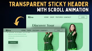 Elementor  Create Sticky Transparent Header Free [upl. by Gabrila]