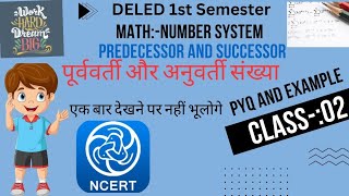 UPDELED BTC1st Sem Number system Questions amp Successor and Predecessor Class 02 HindiampEnglish [upl. by Sixele]