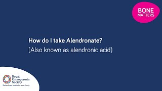 How do I take Alendronate alendronic acid  BoneMatters [upl. by Slosberg]