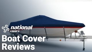 Boat Cover Reviews WindStorm Boat amp Pontoon Covers Manufactured By Eevelle  National Boat Covers [upl. by Ramad]