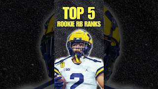 Top 5 Running Back ROOKIE RANKINGS for 2024 Fantasy Football 🔥 [upl. by Noorah661]