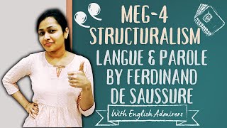 Structuralism in linguisticsSaussurean Principles langue and parole signifier and signified hindi [upl. by Euqinotna]