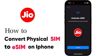 How to convert Jio Physical SIM to eSIM on Iphone [upl. by Dittman]