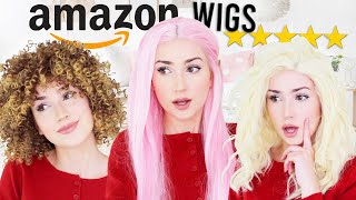 TRYING AFFORDABLE WIGS FROM AMAZON Im Impressed [upl. by Ednutey]