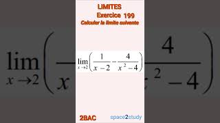 Exercice 199 Limites 2BAC Maths [upl. by Eirelav882]