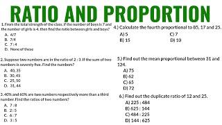 Ratio and Proportion Practice Questions with Tips and Tricks [upl. by Isej]