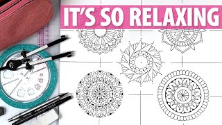 Drawing Mandalas for Art Therapy My Favorite Mandala Drawing Tools [upl. by Noiztneb732]