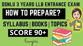 DSNLU Vishakhapatnam 3 year LLB Entrance Exam Preparation Strategy SyllabusDSNLU Entrance Test Book [upl. by Callan864]