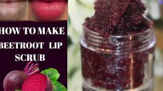 HOW TO MAKE BEETROOT LIP SCRUB FOR INSTANT PINK LIPS [upl. by Debera75]