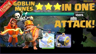 THREE STAR GOBLIN MINES IN ONE ATTACK WITH THIS STRATEGY [upl. by Sisco]