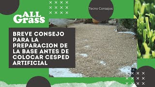 Consejo para rastrillar base gravilla al instalar cesped artificial [upl. by Ketchan]