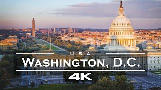 Washington DC  USA 🇺🇸  by drone 4K [upl. by Alahsal]