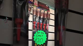 Gemstone Fireworks Breakout Rockets 2023  20 Quid At Middleton Firework Shop firework fireworks [upl. by Ybrad247]