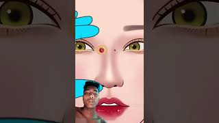 ASMR treatment for infected nose piercing asmr animation trending [upl. by Annaoy]