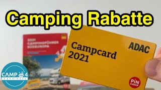 ADAC PiNCAMP Campcard 2021 Rabatt auf Campingplatz und Stellplatz [upl. by Anaujd223]