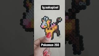 Girafarig Beads perlerbeads pixelart pixelartist pokemon girafarig [upl. by Amleht434]