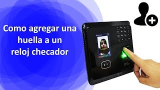 Como enrolar o registrar una huella en un reloj checador ZKteco [upl. by Blondy]