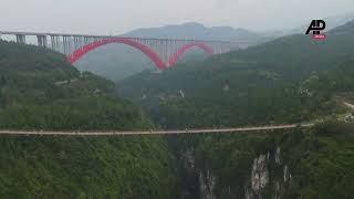 Only for the brave Worlds scariest suspension bridge over Chinas Dadong River [upl. by Ardekal]