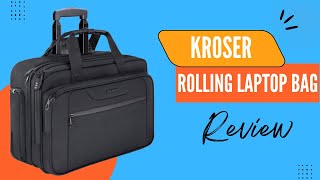 KROSER Rolling Laptop Bag Elevate Your Mobile Office  Review [upl. by Siednarb81]