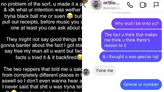 Marnz Malone Vs M1llionz beef explained Leaked DMs [upl. by Mercuri531]