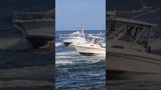 Flurry Of Boats Head Through The Manasquan Inlet [upl. by Philine813]