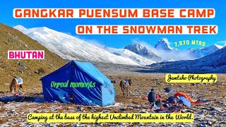 Gangkar Puensum Base Camp on Snowman Trek 4K [upl. by Ranee307]