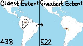 Extinct Countries of the Americas at their greatest Extent [upl. by Enylodnewg]